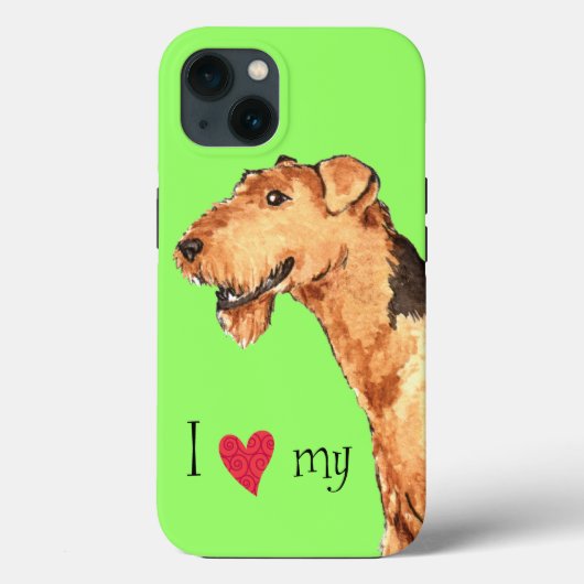 Ik hou van mijn Airedale Case-Mate iPhone Case (Achterkant)