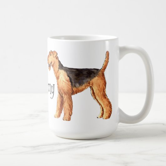 Ik hou van mijn Airedale Koffiemok (Rechts)