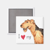 Ik hou van mijn Airedale Magneet (Voorkant / Achterkant)