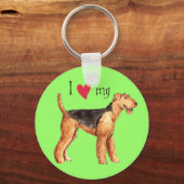Ik hou van mijn Airedale Sleutelhanger (Voorkant)