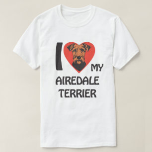 Ik hou van mijn Airedale Terrier Schattige en trot T-shirt