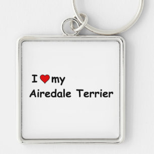 Ik hou van mijn Airedale Terrier Sleutelhanger