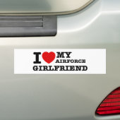 Ik hou van mijn Airforce vriendin Bumpersticker (Op auto)