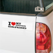 Ik hou van mijn Airforce vriendin Bumpersticker (Op Truck)