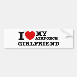 Ik hou van mijn Airforce vriendin Bumpersticker