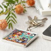 Ik hou van mijn airfryer - Schattige kookontwerp Sleutelhanger (Zijkant)