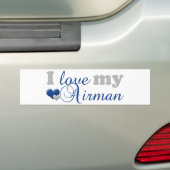 Ik hou van mijn Airman Bumpersticker (Op auto)