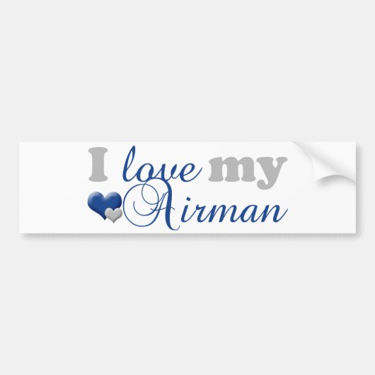 Ik hou van mijn Airman Bumpersticker (Voorkant)