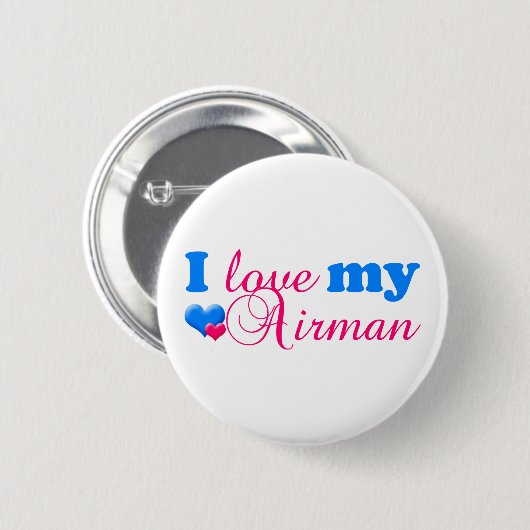 Ik hou van mijn Airman Button (Voorkant /achterkant)