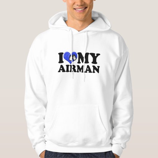Ik hou van mijn Airman Hoodie (Voorkant)