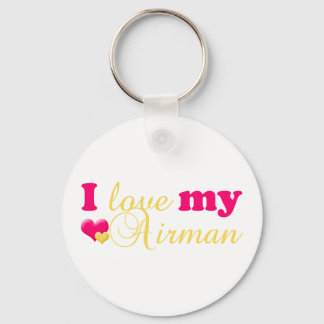 Ik hou van mijn Airman sleutelhanger