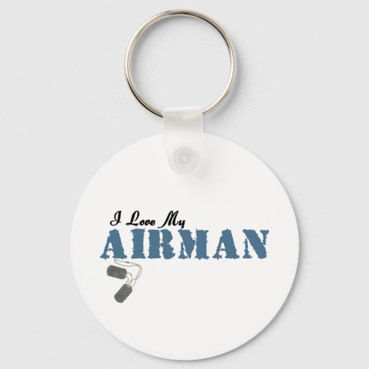 Ik hou van mijn Airman Sleutelhanger (Voorkant)