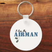 Ik hou van mijn Airman Sleutelhanger (Voorkant)