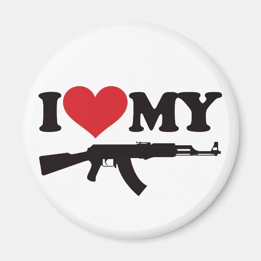 Ik hou van mijn AK47 Magneet (Voorkant)