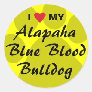 Ik hou van mijn Alapaha Blue Blood Bulldog Ronde Sticker