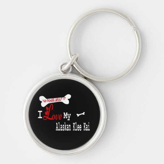 Ik hou van mijn Alaskan Klee Kai Sleutelhanger (Voorkant)