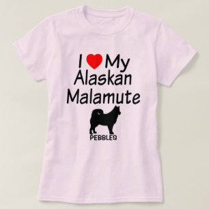 Ik hou van mijn Alaskan Malamute Dog T-shirt