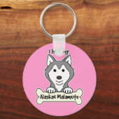 Ik hou van mijn alaskan Malamute Sleutelhanger (Voorkant)