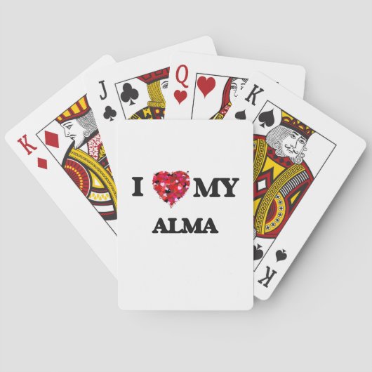 Ik hou van mijn Alma Pokerkaarten (Achterkant)