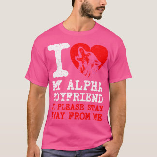 Ik hou van mijn Alpha-vriend Ik hart mijn Alpha-vr T-shirt