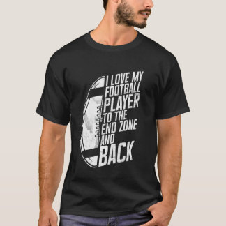 Ik hou van mijn American Football-speler tot in de T-shirt