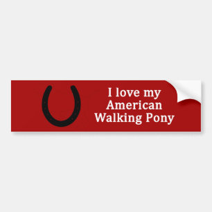 Ik hou van mijn American Walking Pony Bumpersticker
