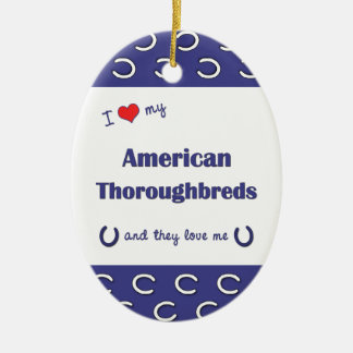 Ik hou van mijn Amerikaanse borstbrei (meervoudige Keramisch Ornament