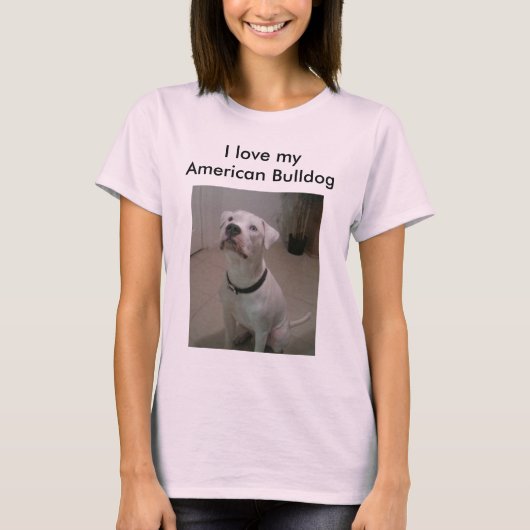 Ik hou van mijn Amerikaanse Bulldog shirt (Voorkant)
