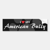 Ik hou van mijn Amerikaanse Bully Bumpersticker (Voorkant)