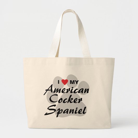 Ik hou van mijn Amerikaanse Cocker Spaniel Grote Tote Bag (Voorkant)