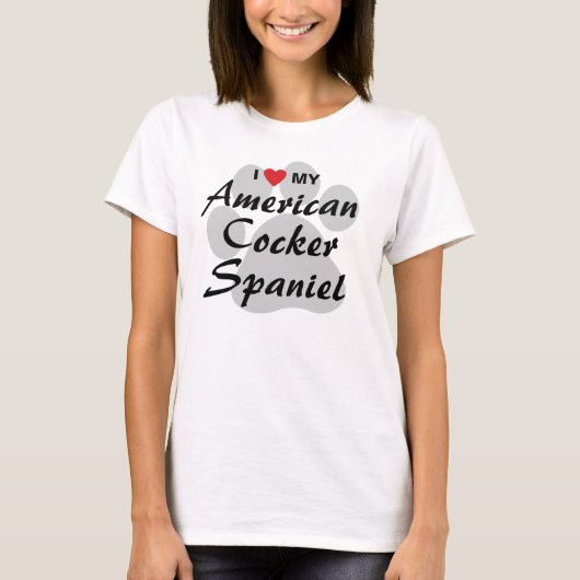 Ik hou van mijn Amerikaanse Cocker Spaniel T-shirt (Voorkant)