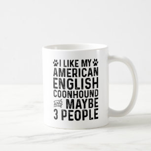 Ik hou van mijn Amerikaanse Engelse Coonhound en 3 Koffiemok