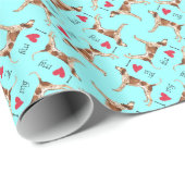 Ik hou van mijn Amerikaanse Engelse hond Cadeaupapier (Rol Hoek)