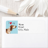 Ik hou van mijn Amerikaanse Engelse hond Etiket (Insitu)