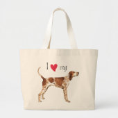 Ik hou van mijn Amerikaanse Engelse hond Grote Tote Bag (Voorkant)