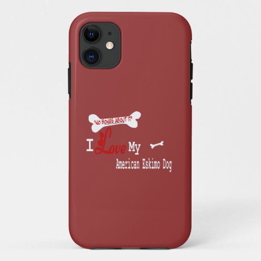 Ik hou van mijn Amerikaanse Eskimo Dog Case-Mate iPhone Case (Achterkant)