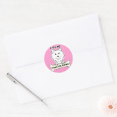 Ik hou van mijn Amerikaanse Eskimo Dog Ronde Sticker (Envelop)