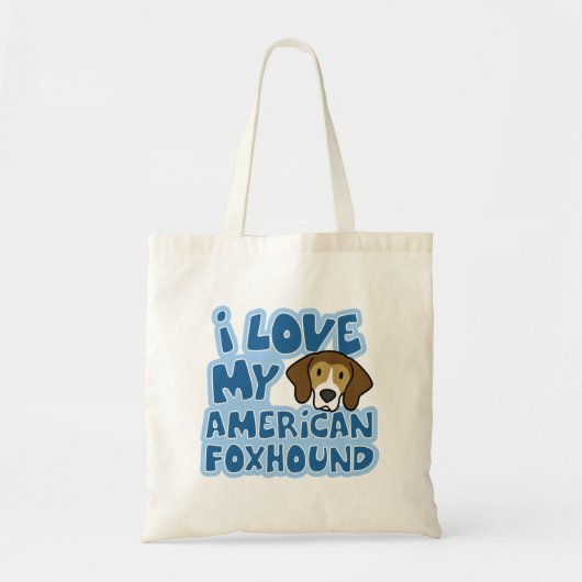 Ik hou van mijn Amerikaanse Foxhound Bag Tote Bag (Voorkant)