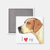 Ik hou van mijn Amerikaanse hond Magneet (Voorkant / Achterkant)