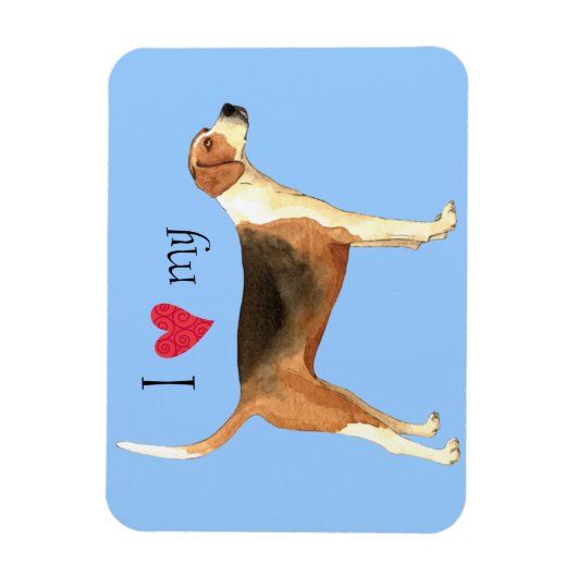 Ik hou van mijn Amerikaanse hond Magneet (Verticaal)