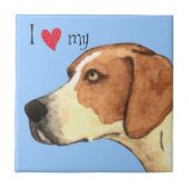 Ik hou van mijn Amerikaanse hond Tegeltje (Voorkant)