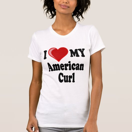 Ik hou van mijn Amerikaanse krulkat T-shirt (Voorkant)