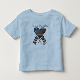 Ik hou van mijn Amerikaanse overhemden en cadeaus Kinder Shirts