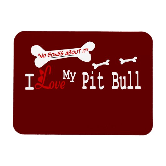 Ik hou van mijn Amerikaanse Pit Bull Terrier Dog Magneet (Horizontaal)