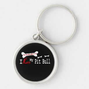 Ik hou van mijn Amerikaanse Pit Bull Terrier Dog Sleutelhanger