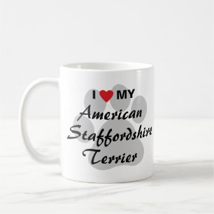 Ik hou van mijn Amerikaanse Staffordshire Terrier Koffiemok