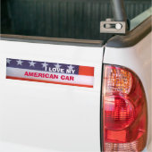 Ik hou van mijn Amerikaanse vlag Bumpersticker (Op Truck)