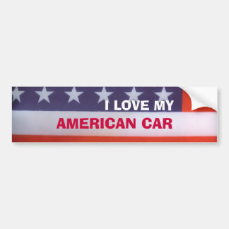 Ik hou van mijn Amerikaanse vlag Bumpersticker