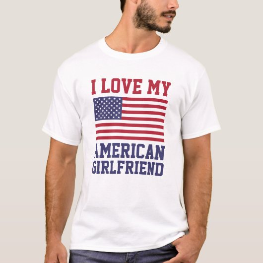 Ik hou van mijn Amerikaanse Vriendin T-shirt (Voorkant)