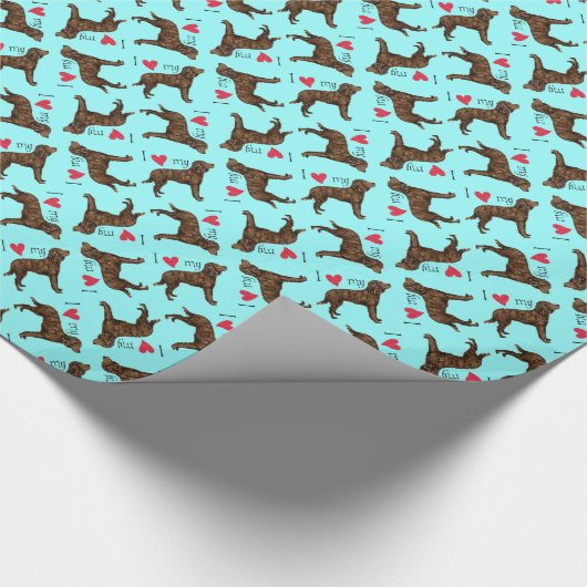 Ik hou van mijn Amerikaanse waterspaniel Cadeaupapier (Hoek)